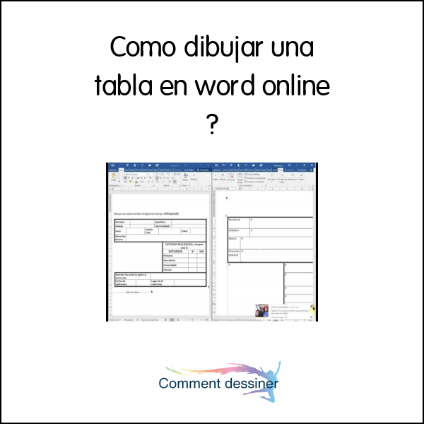 Como dibujar una tabla en word online